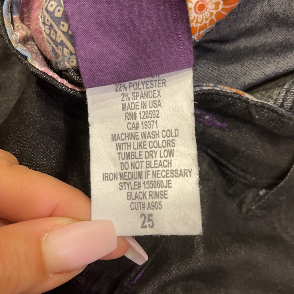 rich & skinny 155060je black rinse a905 skinny jeans 25 - Picture 5 of 6